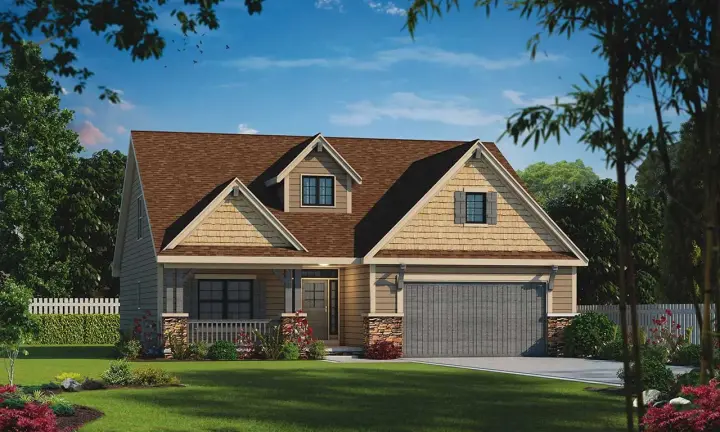 Craftsman house plans 10-1807 - front exterior, 1,676 sq ft, 2 bed, 2 bath house plans | Monster House Plans