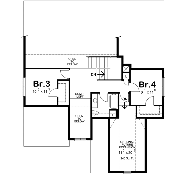 Upper/Second Floor Plan: 10-1808