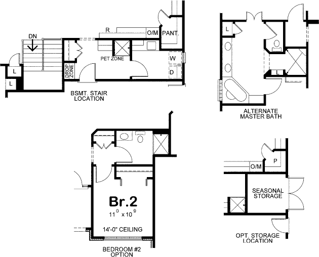 French-country Style Home Design Plan: 10-1815