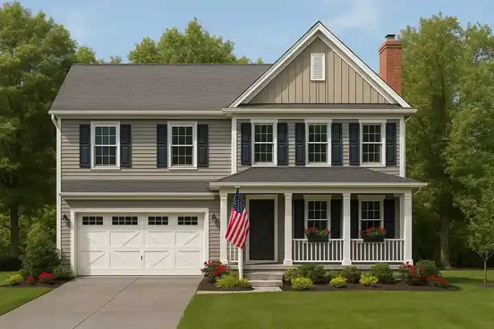 Southern Colonial house plans 10-1825 - front exterior, 1,826 sq ft, 4 bed, 2 bath house plans | Monster House Plans