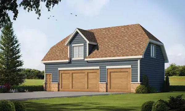 Traditional house plans 10-1827 - front exterior, 540 sq ft, 1 bed, 1 bath house plans | Monster House Plans
