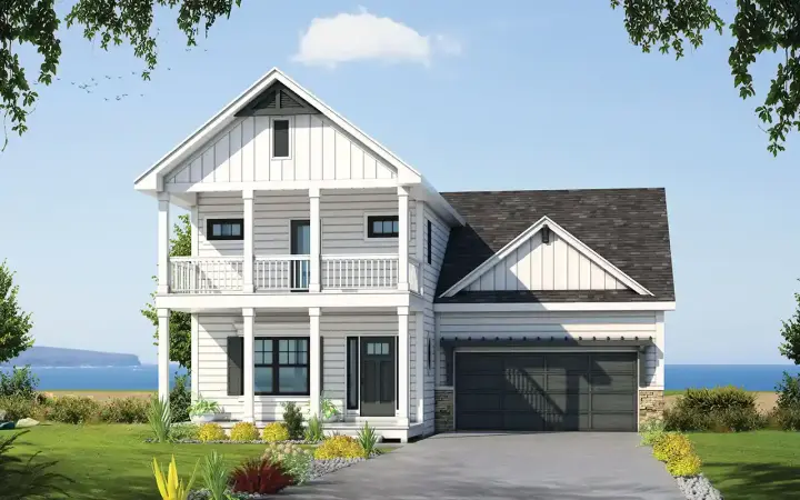 Coastal house plans 10-1830 - front exterior, 2,388 sq ft, 3 bed, 2 bath house plans | Monster House Plans