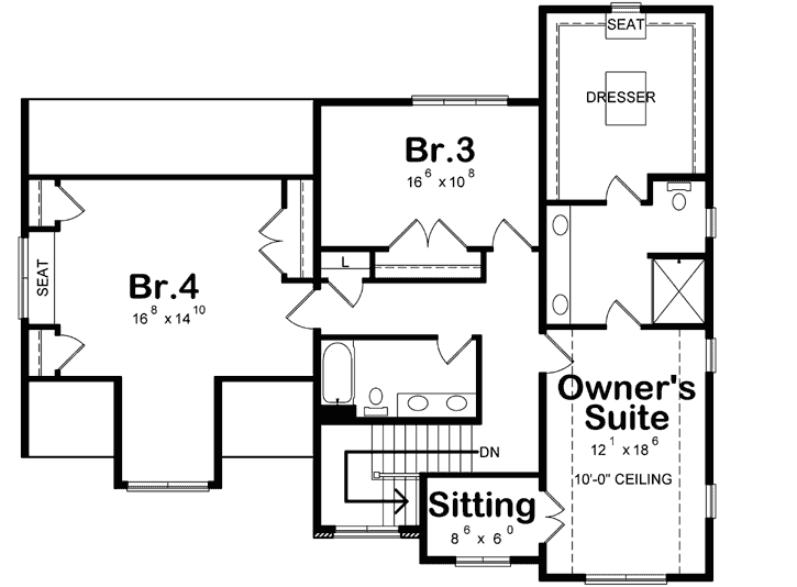 Upper/Second Floor Plan: 10-1834