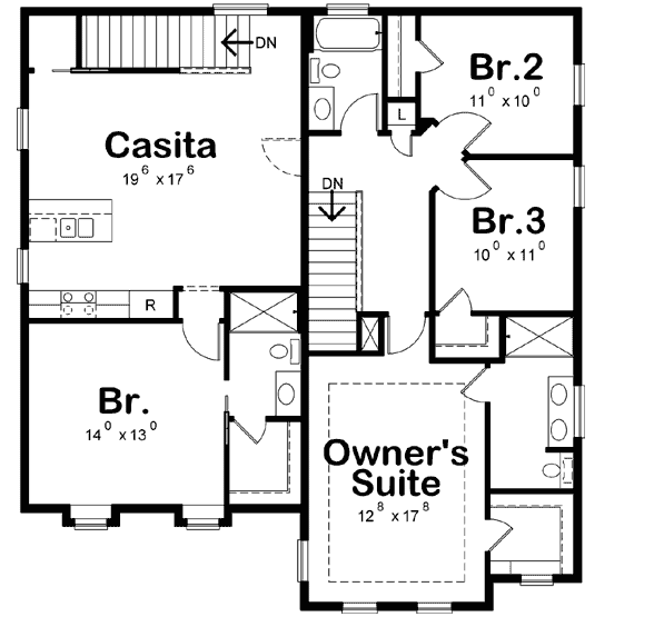 Upper/Second Floor Plan: 10-1835