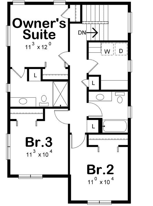 Upper/Second Floor Plan: 10-1842