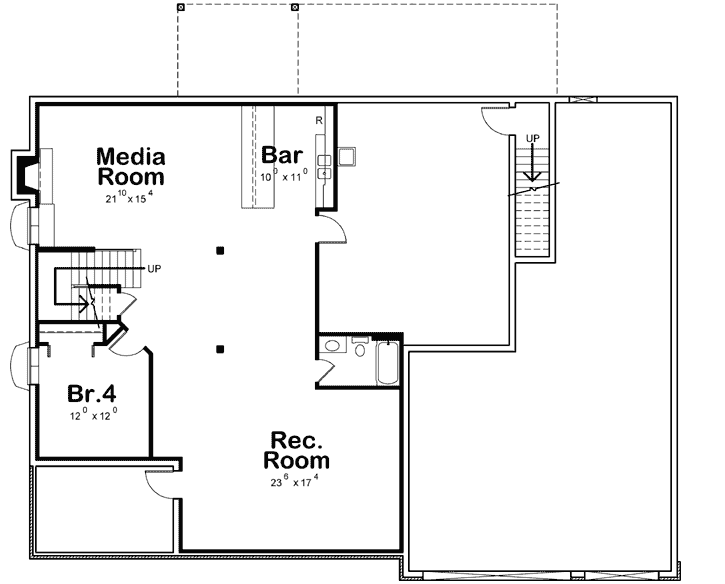 Lower Floor Plan: 10-1855
