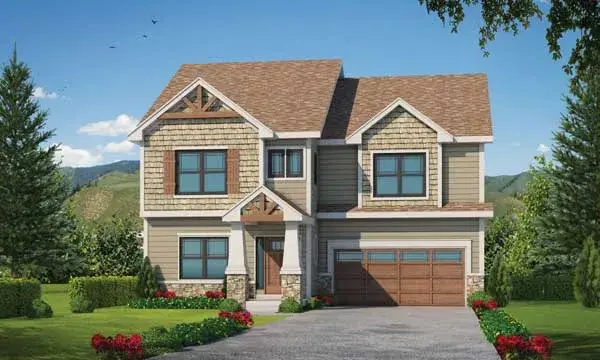 Craftsman house plans 10-1856 - front exterior, 2,591 sq ft, 4 bed, 3 bath house plans | Monster House Plans