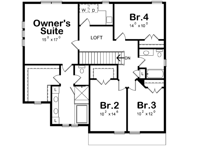 Upper/Second Floor Plan: 10-1862