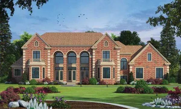 European house plans 10-1874 - front exterior, 7,063 sq ft, 5 bed, 4 bath house plans | Monster House Plans