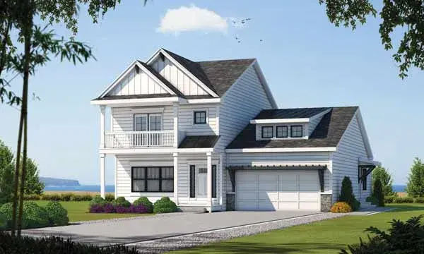 Coastal house plans 10-1877 - front exterior, 2,338 sq ft, 4 bed, 3 bath house plans | Monster House Plans