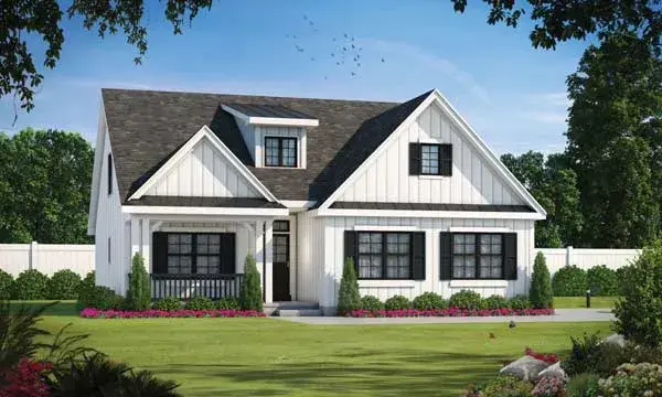 Modern Farmhouse house plans 10-1901 - front exterior, 2,114 sq ft, 4 bed, 3 bath house plans | Monster House Plans