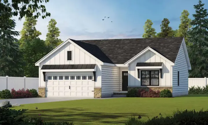 Modern Farmhouse house plans 10-1903 - front exterior, 1,176 sq ft, 3 bed, 2 bath house plans | Monster House Plans