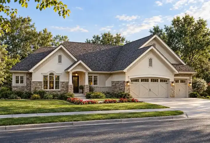 French Country house plans 10-1909 - front exterior, 2,695 sq ft, 3 bed, 3 bath house plans | Monster House Plans