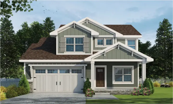 Craftsman house plans 10-1913 - front exterior, 2,506 sq ft, 3 bed, 2 bath house plans | Monster House Plans