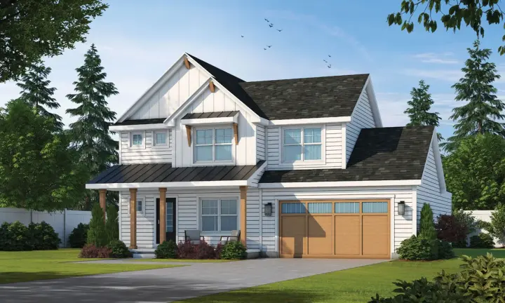 Modern Farmhouse house plans 10-1916 - front exterior, 2,448 sq ft, 4 bed, 3 bath house plans | Monster House Plans