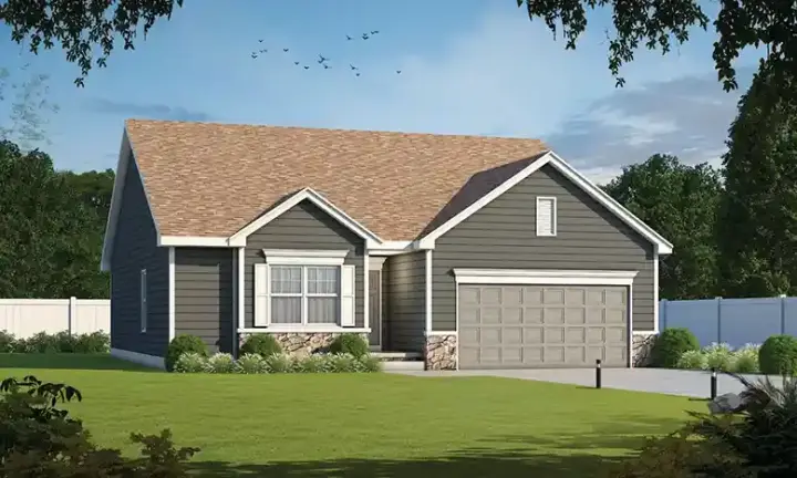 Traditional house plans 10-1917 - front exterior, 1,603 sq ft, 3 bed, 2 bath house plans | Monster House Plans