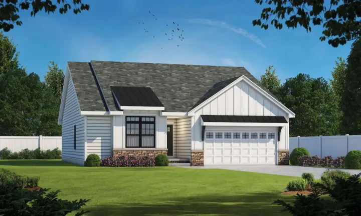 Modern Farmhouse house plans 10-1918 - front exterior, 1,603 sq ft, 3 bed, 2 bath house plans | Monster House Plans