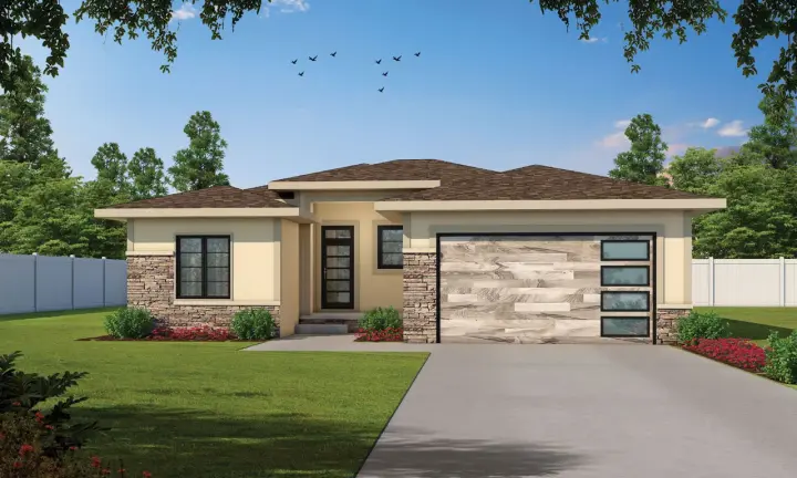 Contemporary house plans 10-1926 - front exterior, 1,872 sq ft, 3 bed, 3 bath house plans | Monster House Plans