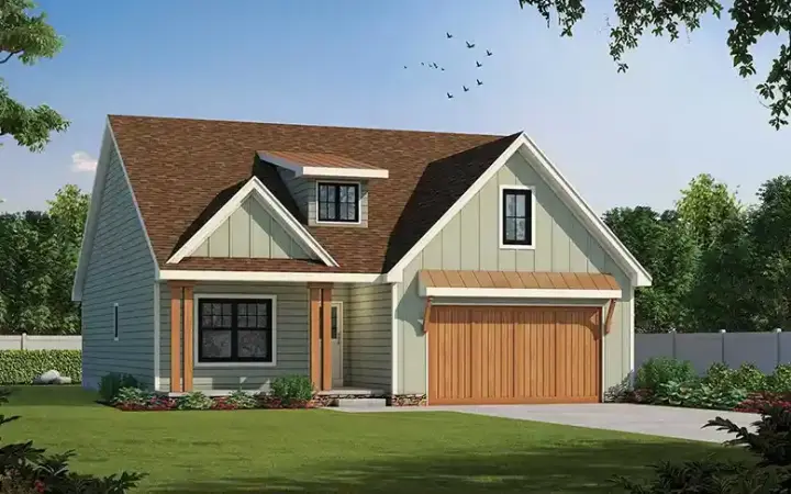 Bungalow house plans 10-1942 - front exterior, 1,989 sq ft, 4 bed, 3 bath house plans | Monster House Plans