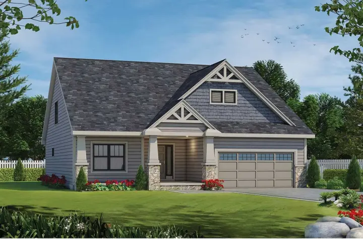Craftsman house plans 10-1958 - front exterior, 1,808 sq ft, 2 bed, 2 bath house plans | Monster House Plans