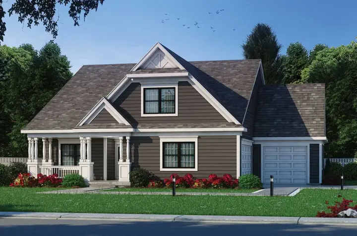 Craftsman house plans 10-1961 - front exterior, 1,844 sq ft, 2 bed, 2 bath house plans | Monster House Plans