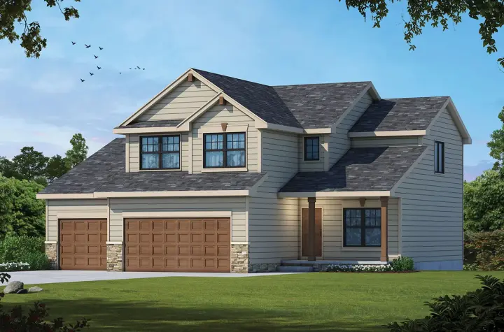 Traditional house plans 10-1964 - front exterior, 2,373 sq ft, 4 bed, 3 bath house plans | Monster House Plans