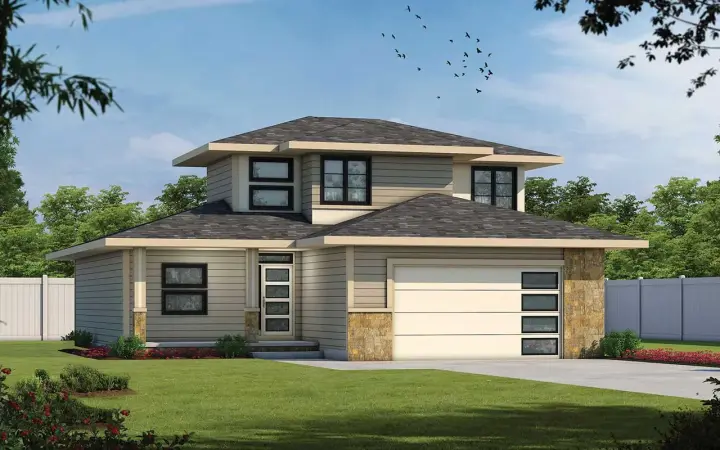 Contemporary house plans 10-1968 - front exterior, 1,806 sq ft, 3 bed, 2 bath house plans | Monster House Plans
