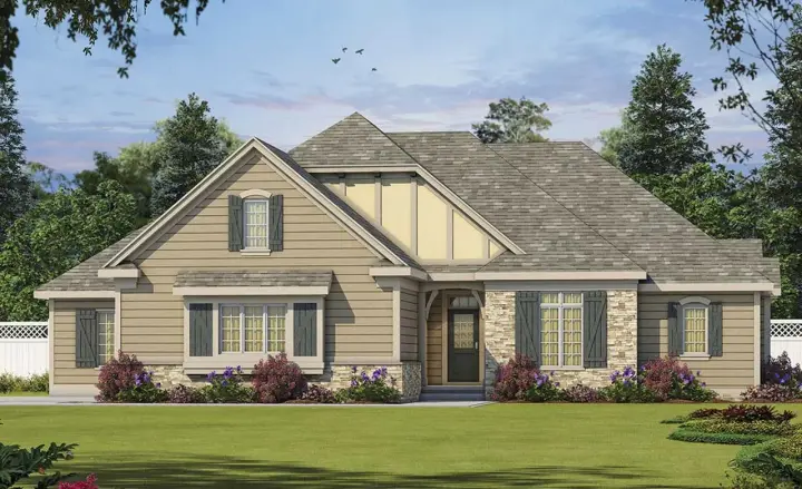 English Country house plans 10-1985 - front exterior, 2,709 sq ft, 4 bed, 3 bath house plans | Monster House Plans