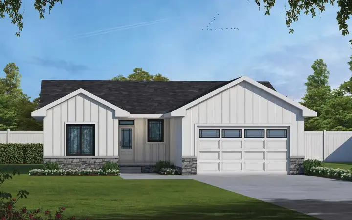Modern Farmhouse house plans 10-1989 - front exterior, 1,872 sq ft, 3 bed, 3 bath house plans | Monster House Plans