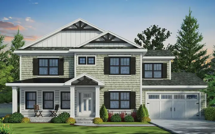 Craftsman house plans 10-2027 - front exterior, 2,945 sq ft, 4 bed, 2 bath house plans | Monster House Plans