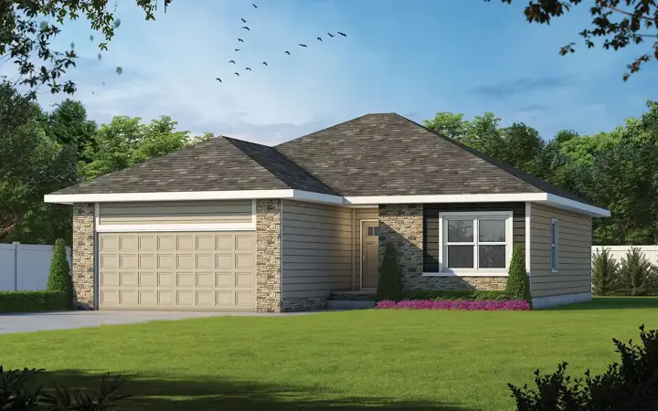 Traditional house plans 10-2037 - front exterior, 1,176 sq ft, 3 bed, 2 bath house plans | Monster House Plans