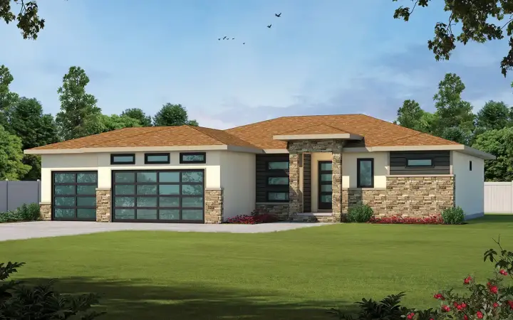 Modern house plans 10-2038 - front exterior, 2,846 sq ft, 4 bed, 2 bath house plans | Monster House Plans