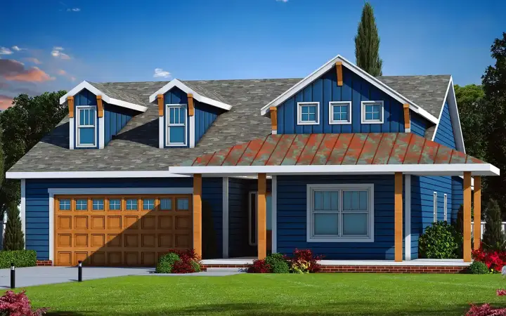 Country house plans 10-2042 - front exterior, 2,071 sq ft, 3 bed, 2 bath house plans | Monster House Plans