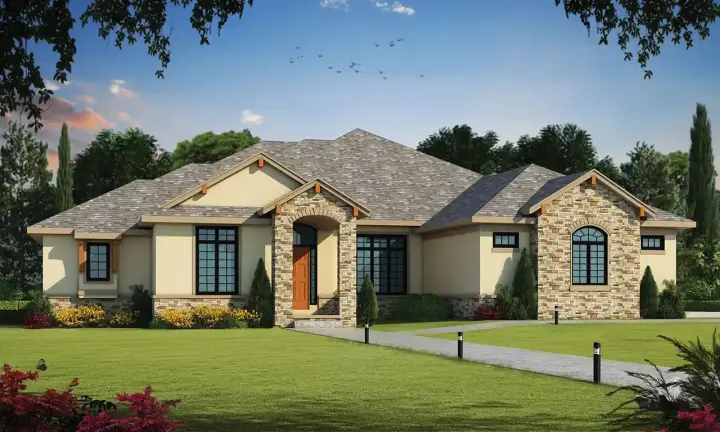 Traditional house plans 10-2044 - front exterior, 6,782 sq ft, 4 bed, 2 bath house plans | Monster House Plans