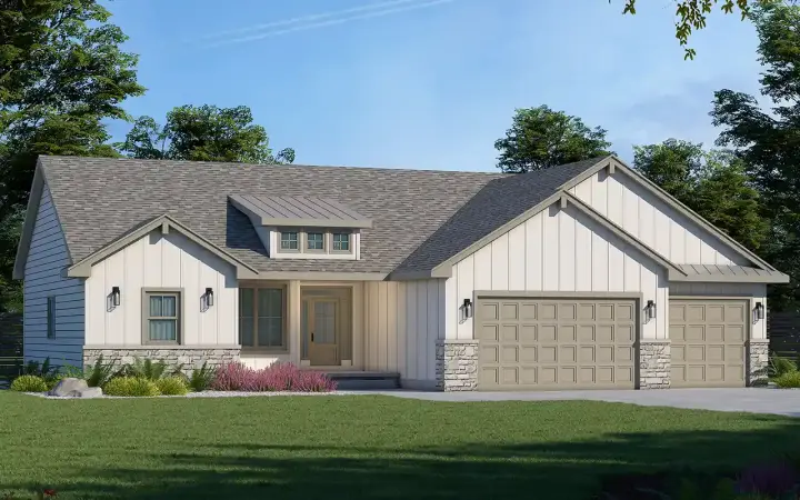 Modern Farmhouse house plans 10-2052 - front exterior, 1,836 sq ft, 3 bed, 2 bath house plans | Monster House Plans