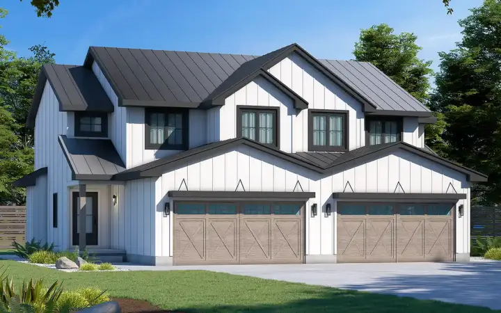 Modern Farmhouse house plans 10-2053 - front exterior, 2,836 sq ft, 6 bed, 4 bath house plans | Monster House Plans