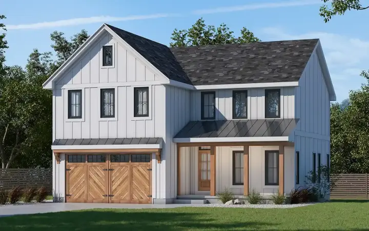 Modern Farmhouse house plans 10-2055 - front exterior, 2,134 sq ft, 4 bed, 2 bath house plans | Monster House Plans