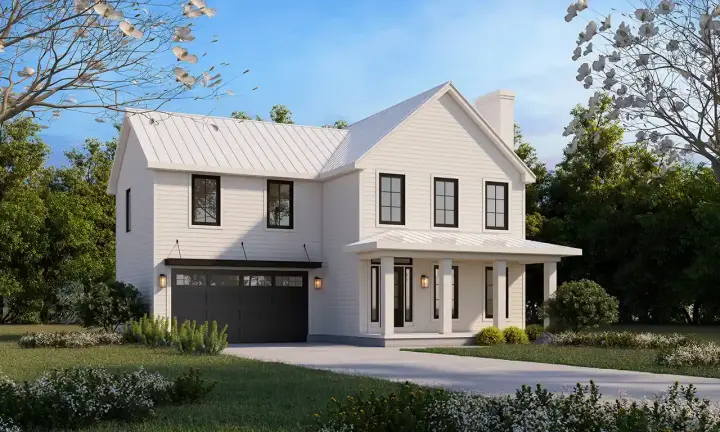 Modern Farmhouse house plans 10-2074 - front exterior, 1,826 sq ft, 4 bed, 2 bath house plans | Monster House Plans