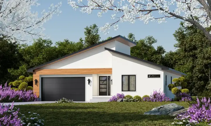 Modern house plans 10-2082 - front exterior, 1,686 sq ft, 3 bed, 2 bath house plans | Monster House Plans