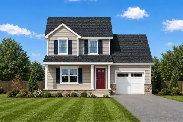 Traditional house plans 10-2114 - front exterior, 1,434 sq ft, 3 bed, 2 bath house plans | Monster House Plans