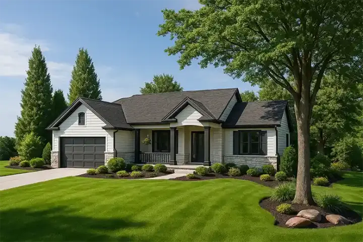 Traditional house plans 10-885 - front exterior, 1,919 sq ft, 3 bed, 2 bath house plans | Monster House Plans