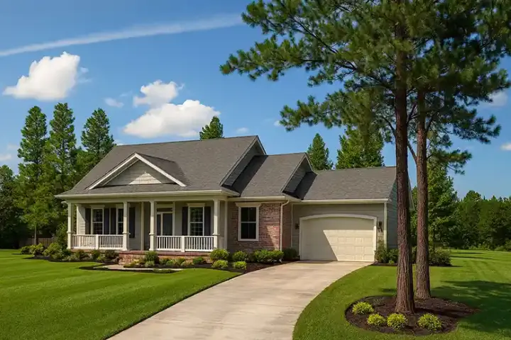 Traditional house plans 10-911 - front exterior, 2,151 sq ft, 3 bed, 2 bath house plans | Monster House Plans