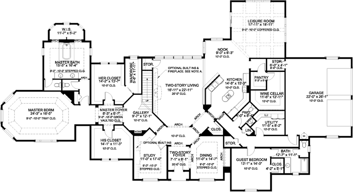 Main Floor Plan: 100-101