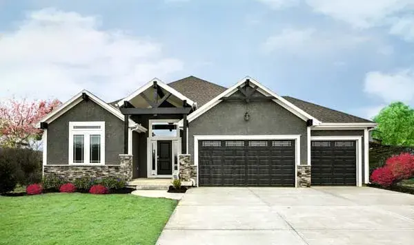 Traditional house plans 101-103 - front exterior, 2,587 sq ft, 4 bed, 3 bath house plans | Monster House Plans