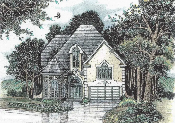 French Country house plans 101-106 - front exterior, 3,126 sq ft, 3 bed, 3 bath house plans | Monster House Plans