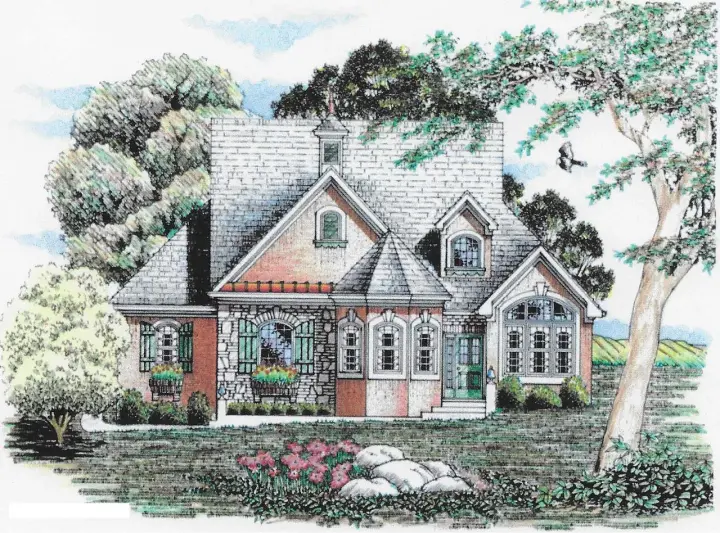 Cottage house plans 101-108 - front exterior, 2,133 sq ft, 3 bed, 2 bath house plans | Monster House Plans