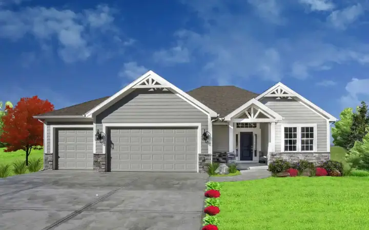 Craftsman house plans 101-111 - front exterior, 1,838 sq ft, 3 bed, 2 bath house plans | Monster House Plans