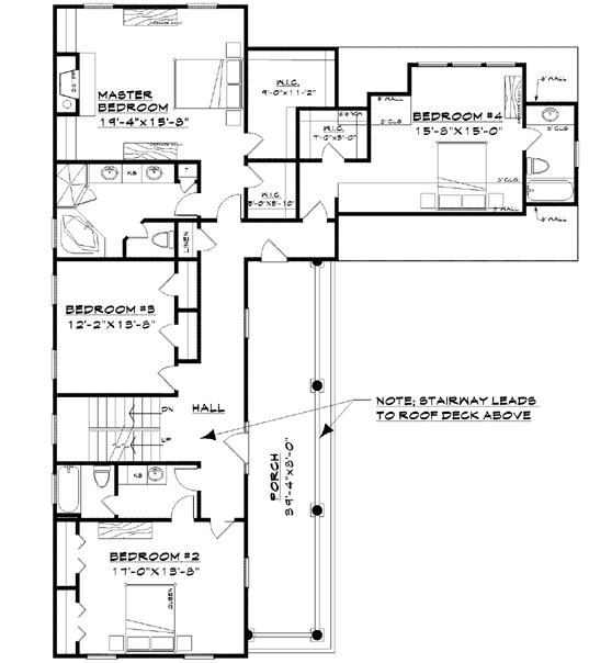 Upper/Second Floor Plan: 102-103