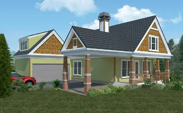 Craftsman house plans 102-104 - front exterior, 2,345 sq ft, 3 bed, 3 bath house plans | Monster House Plans