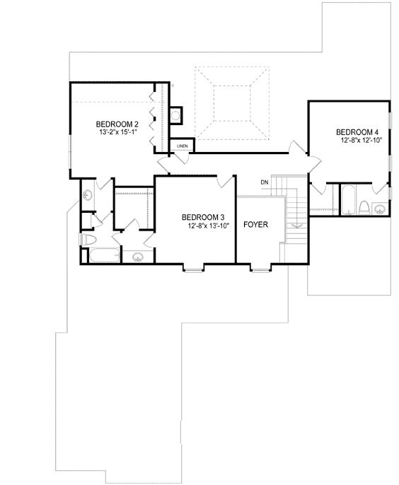 Upper/Second Floor Plan: 102-106
